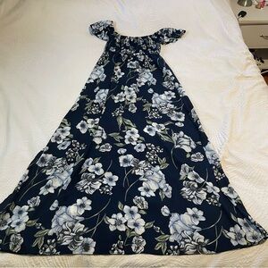 Altar'd State Blue Floral Maxi Dress